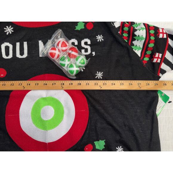 Tipsy Elves Sweater Womens 4XL Black Drinking Game Bullseye Ugly Christmas Party - Picture 10 of 12